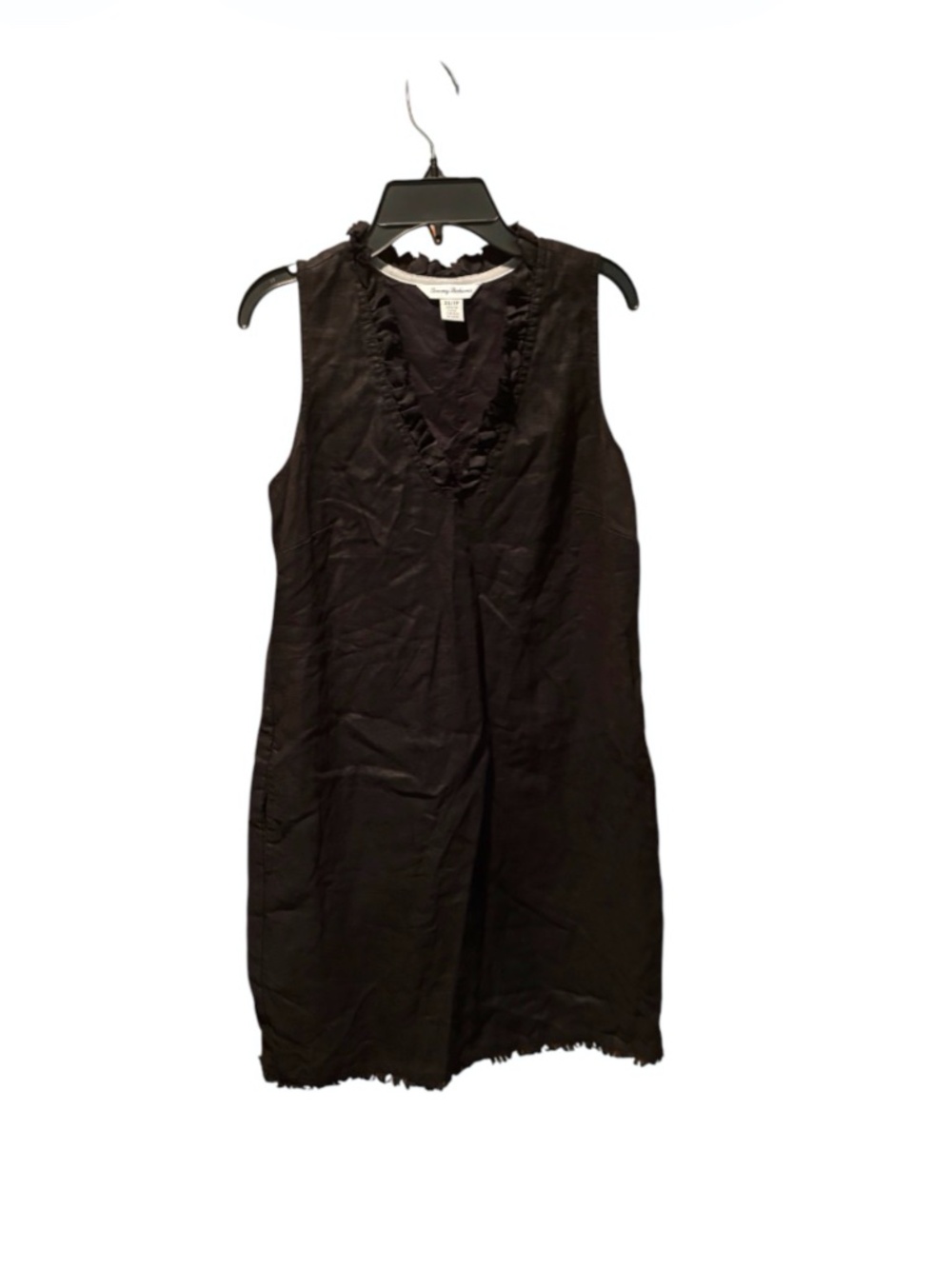 Tommy Bahama Women's Sleeveless Linen Shift Dress in Black XS